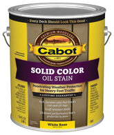 Cabot 140.0001601.007 Decking Stain, Opaque, White, Liquid, 1 gal